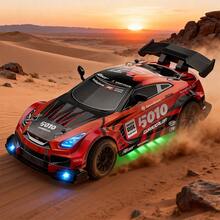 High-Speed Electric Wireless Remote Control Racing Car, Professional Drifting Stunt Remote Control Car, Indoor And Outdoor Racing Game Toy, Cool And Collectible Model Car, Perfect Birthday, Back-To-School, And Christmas Holiday Gift For Children. - Red - View 5