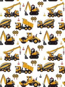 1 Roll Construction Vehicle Wrapping Paper, Perfect For Little Boys' Birthday Gifts, Construction Baby Showers, Boys' Christmas Presents And Kindergarten Party Decor,DIY Craft,Festive Favour Wrapping Dimensions: 43 Cm X 300 Cm. - A - View 5
