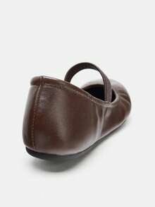 2026 Spring/Summer New Women's Bow Decor Ballet Flats - Brown - View 5