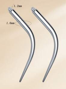 أداة إدخال مخروطية للثقب مع دبابيس إدخال ملولبة وغير ملولبة 14G/16G/18G/20G أداة تطبيق دبوس إدخال أداة مساعدة للتوسيع - فضي - مشاهدة 20