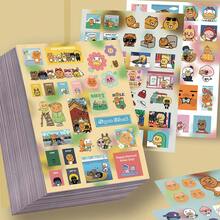 8pcs Kakaofriends Cut-Out Stickers Cute Adorable Decorative Planner Material Waterproof Stickers - Multicolor - View 1