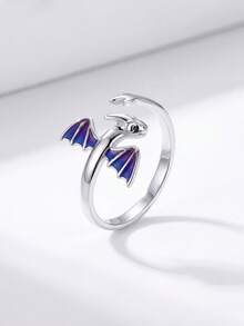 1pc 925 Sterling Silver Dragon Adjustable Ring, Delicate Jewelry Gift Suitable For Party, Birthday, And Daily Wear - Dragon Ring - View 2