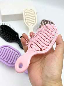 1pc Portable Oval Pocket Hair Comb, Wet & Dry Use, Compact Lightweight Massage Comb, Women's Mini Hair Brush, Hair Styling Tool, Suitable For Home, Dorm, Travel, Outdoor Activities, Office, School And More - A - View 9