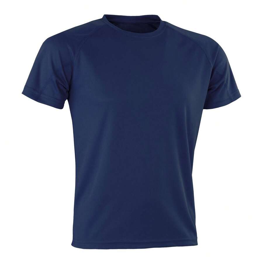 Spiro Mens Impact Aircool T-Shirt - Navy Blue - View 1