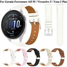 20mm Synthetic Leather Watch Band, Compatible With Venu Sq 2 Plus Vivoactive 5 3, Forerunner 165 55 645 245, Compatible With Huawei Watch GT3 GT2 42, Compatible With Samsung Galaxy Watch 7 6 5 4 40 44, Compatible With GTS 4 Smart Watch Band Accessory - 20mm - View 2