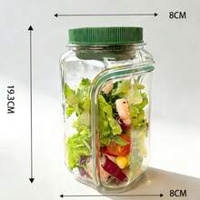 1 Side Opening Leak-Proof Lid Salad Jar - Microwave, Dishwasher & Freezer - Sealed Salad Container With Dressing Cup, Stackable Design For Meal Prep, Lunch, Dinner, Office & Travel - View 1
