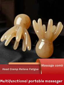 5/3/1pc Scalp Massage Comb Portable SPA Massage Comb Exquisite Octopus Gua Sha Tool Multi-Function Mini Massager Suitable For Head, Neck, Back, Legs Effectively Relieve Fatigue Soothe And Relax Beautiful Small Gift - Multicolor - View 2