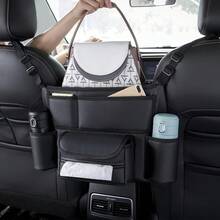 1pc Car Seat Storage Bag With Cup Holder And Storage Pockets, Center Console Side Storage Bag, Suitable For Sedan, SUV, Truck, No Tools Required, Compact Rear Seat Or Driver Seat Organizer Storage System, Car Storage Organizer - Multicolor - View 4