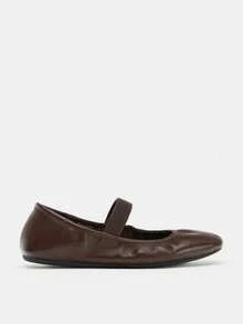 2026 Spring/Summer New Women's Bow Decor Ballet Flats - Brown - View 4