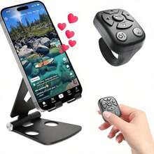 30mAh Wireless Multifunctional Remote Control, Compatible With Smartphone, Tablet, Camera Shutter, Page Turning - Multicolor J6 - View 2