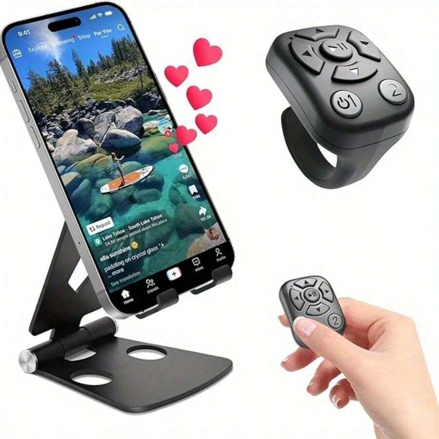 30mAh Wireless Multifunctional Remote Control, Compatible With Smartphone, Tablet, Camera Shutter, Page Turning