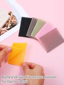 10pcs Fixed Seamless Hook And Loop, Hair Repair Storage Supplies, Customizable Size, Non-Damaging Hair Pad, Braid Patch, Clip, Seamless Hook And Loop Tape, Suitable For All Hair Types, Women's Hair Accessories, Unisex - Multicolor - View 4