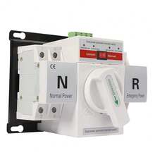110V 2P 63A Mini Dual Power Automatic Transfer Switch, Generator Changeover Switch, Toggle Controller ATS Transfer Switch, 50HZ/60HZ[A Good Gift For Family And Friends] - Default - View 3