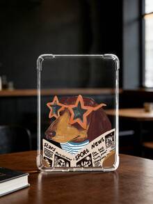 1pc Gold Puppy Reading Newspaper Pattern Transparent Anti-Fall Full Coverage Soft Silicone Protective Case Compatible With Kindle 11th Gen 2022/Kindle Paperwhite 12th Gen 2024/Kindle Colorsoft Signature Edition, Clara Colour/Bw/2E - Multicolor - View 14