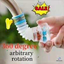 1/5 Pcs Kitchen Faucet Anti-Splash Shower Filter Extension Tube - Retractable Rotating Nozzle, Water-Saving Design & Durable Plastic For Washing Fruits/Vegetables - Multicolor - View 9