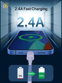 D8 MFi 認證 Lightning 數據線，(可選 0.25M/1M/1.5M/2M) TPE USB A 轉 Lightning 手機充電線，USB 2.0 Lightning 充電線，2.4A 快充，相容於 14 Pro/13 Mini/13/12/11 Pro MAX/XR/XS/8/7/Plus/6S/SE，節日禮物 情人節禮物 聖誕禮物，秋冬露營度假必備旅行配件 - 紫色 - 查看 5