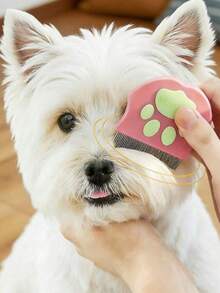 Pet Comb Needle Face Detail Comb Arc Comb Teddy Maltecomb Arc Comb Teddy Malt…Se Bichon Large And Small Dogs And Cats Universal Multi-Functional Cleaning Flea Stainless Steel Comb - Multicolor - View 1