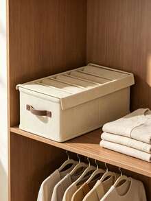 1件 5格可折疊布製抽屜收納盒，扁平省空間收納盒，適用於內衣、襪子、胸罩、包包、儲藏室收納與小配件整齊分類 - 彩色 - 查看 3