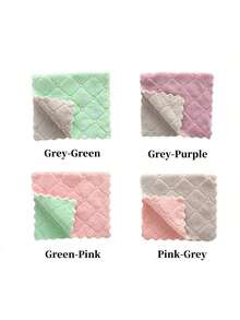 5/10/20pcs Multi-Purpose Cleaning Towel, Easily Remove Grease And Stains, Super Absorbent Coral Fleece Cleaning Cloth, Kitchen Degreasing Dishcloth, Cleaning Supplies, Random Colors - Multicolor - View 8
