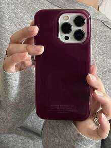 Premium Clear Grape Purple Magnetic Phone Case Compatible With IPhone 17 Pro Max, Apple 14, 17 Pro, 15 Pro, 16 Pro Max, Soft Shell Anti-Drop Protective Cover - Dusty Purple - View 3