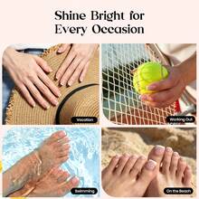 Beetles 180PCS Pink French Tip Press On Nails & Toenails, Short Square, 3 Hand Sets & 3 Toe Sets, 15 Sizes, Easy-To-Apply DIY Manicure Pedicure Kit For Beginners - Nails and Toenails - 查看 8