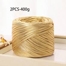 2pcs/400g Shiny Metallic Plain Crochet Yarn, Premium Knitting Craft Yarn, Multi-Color Durable Crochet Yarn, Suitable For Making Handbags, Hats, Home Decor, Sewing And Knitting Projects - 2-pack - View 15