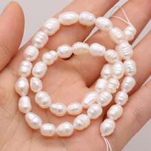 1 Strand 36cm Natural Freshwater Pearls Rice Oval Pearl Beads For Jewelry Making DIY Women Men Necklace Bracelets Handicrafts Accessories - Rice Pearl - View 15