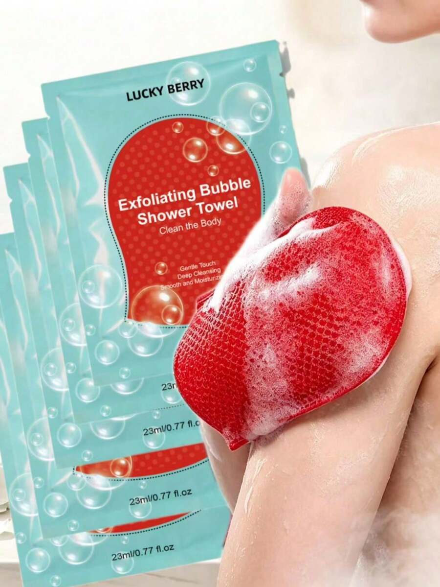 Foamy Polishing Cleaning Film Bathing Gloves Disposable Exfoliating Washcloth Portable Cleaning Scrubbing Cloth - Multicolor - View 1
