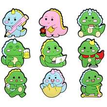 9/20PCS Cute Little Dinosaur Shoe Charms Set, PVC Shoe Decorations, Shoe Accessories Charms, Gift Idea For Birthday Christmas Halloween Party Favor - Multicolor - View 13