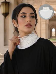 2PCS Women's Large Solid Color Mid-Neck Fake Collar Neck Accessory Casual Thin Shoulder Fake Collar Shawl For - 2PCS False Collar - View 20