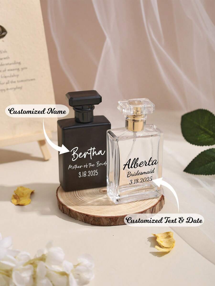 Botol Parfum yang Dapat Disesuaikan, Botol Parfum Isi Ulang yang Dipersonalisasi, Hadiah Pernikahan Terima Kasih untuk Ibu, Ibu Pengantin Wanita, Ibu Pengantin Pria - 50ml - View 1