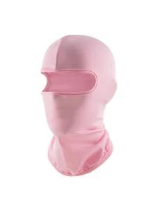 1 buah Set Topi Balaclava Lubang Earphone Warna Polos Unisex, Masker Penutup Kepala Wajah Penuh untuk Bersepeda, Cocok untuk Pemakaian Sehari-hari dan Aktivitas Luar Ruangan - MultiWarna - View 14