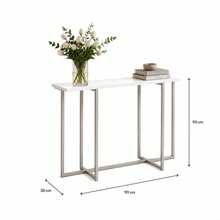 Aparador De Sala Buffet Industrial Mesa Lateral Moderno Catinho Do café Pés Aço Champanhe Cinza 90cm - Branco - Visão 5
