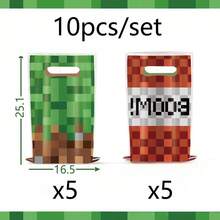 Minecraft أكياس ورقية من الكرافت لحفلة عيد ميلاد ماين كرافت، أكياس حلوى، أكياس هدايا، أكياس حمل - متعدد الألوان - مشاهدة 4