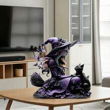 1件紫色蝴蝶仙女壓克力平面裝飾品,萬聖節節日居家裝飾 - 1PC - 查看 2