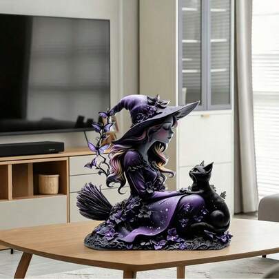 1PC Purple Butterfly Fairy Flat Acrylic Ornament, Halloween Holiday Home Decor