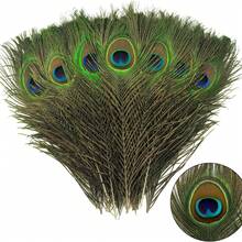 70pcs/50pcs Bulk Artificial Peacock Feathers, Suitable For Vases, Crafts, Weddings, Home Parties, Christmas Decorations, Etc. - Multicolor - View 3