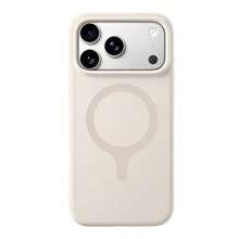 多巴胺色液態矽膠磁吸手機殼，適用於 iPhone 18 Pro Max 17 16 15 14 13，支援無線充電，柔軟背蓋 - 古董白 - 查看 9