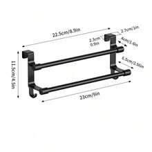 1pc Over-The-Door Towel Rack: Easy To Install,Great For Hanging Towels,Spoons And Utensils.Practical Hook-Style Storage Rack,Designed For Cabinet Doors,Perfect For Keeping Kitchen And Bathroom Organized And Tidy. - Multicolor - View 13