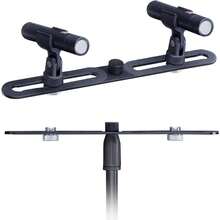 Dual Microphone Stand, Stereo Bar Array Spacing Microphone Stand, Holds 2 Microphones, XY And ORTF Microphone T-Bar Stand, Fits 3/8" And 5/8" Dual Microphone Stands, Includes Adapter. - 1 - View 3