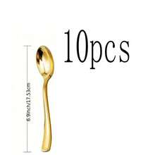 Internet Celebrity Luxury Gold Western Tableware Set, Mirror Polished Thickened Dinner Fork And Soup Spoon, Suitable For Steak, Pasta, Home, Picnic, Banquet, Plating, High-End Gift, Self-Use, Universal - Gold - View 14