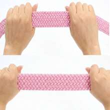 1pc Casual Elastic Braided Belt, Silver Buckle, Suitable For Pants And Jeans, Multiple Colors Available: Pink, Camel, Beige, Black, Coffee - Black - View 3