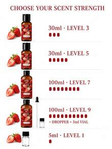 100ml/30ml Strawberry Scented Essential Oil, Long-Lasting Air Freshener Fragrance, Suitable For Making Aromatherapy And Using With Aromatherapy Diffusers - Strawberry Essential Oil - View 3