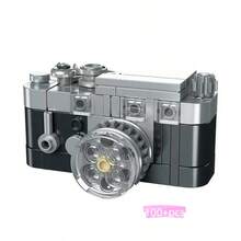400+PCS Vintage Movie Camera Building Block Model Assembly Set, Collector-Grade Assembly Kit, Suitable For Gifts And Decoration, Collection Display, Home Decor, Nostalgic Style, Craft Enthusiasts, ABS Material - Multicolor - View 6