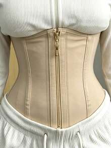 Waist Trainer Belt With Zipper Girdle High Compression Body Shaper For Women Underbust Corset Latex Waist Cincher Fall Wedding Halloween Costume Women - Multicolor - View 20