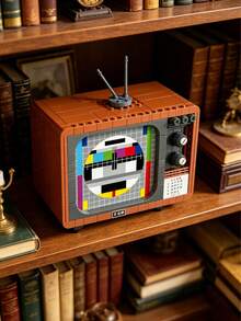 549pcs Classic Hong Kong Style Nostalgic TV Building Blocks - CRT TV Building Blocks, 80s Retro TV Model, Vintage Home Desktop Decor, Adult DIY Assembly Toy - Multicolor - View 10