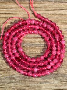 Yumfeel 38cm/Strand 3mm Natural Purple-Red Quartz Round Beads, Suitable For DIY Necklaces And Rings, Approx. 110-120 Beads, Jewelry Making Materials - Fuchsia Quartz - View 10