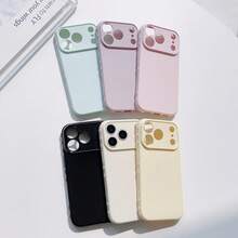 1pc Ins Side Heart Full Coverage Shockproof Phone Case, Compatible With 17 16 15 14 13 12 11 Pro Max, Transparent Phone Protective Cover Waterproof Shockproof Scratch-Resistant - Black - View 5