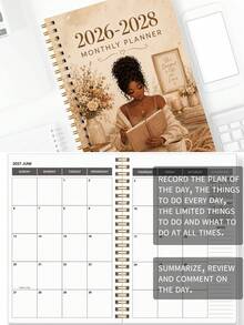 Trees 2026–2028 24-Month Planner, 1/2 Year Weekly And Monthly Calendar With Monthly Overview And Notes, Suitable For Improving Efficiency, Appointment Management And Goal Setting, Back To School Supplies, Office Desk Accessories - Multicolor - View 6