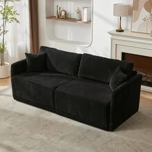 Sofas & Couches - 黑色 + 軟墊 + 軟墊 + 雙人座 - 查看 5